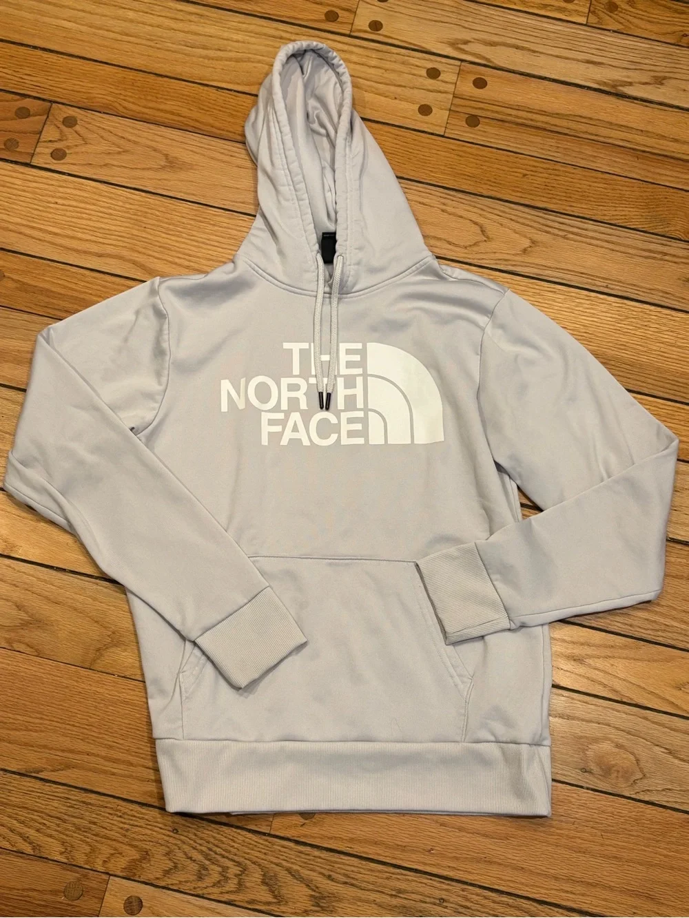 The North Face New Half Dome Sturgent Light Gray Hoodie with White Logo medium